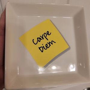 Two's Company NIB Carpe Diem Trinket Tray ~ Gift ~ Office ~